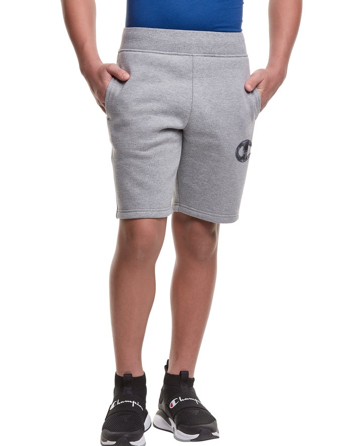 Pantalones Cortos Champion Niño - Reverse Weave Fleece Tonal Logo ( Gris Oscuro ) 9578203-VD